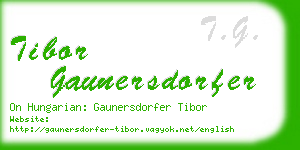 tibor gaunersdorfer business card